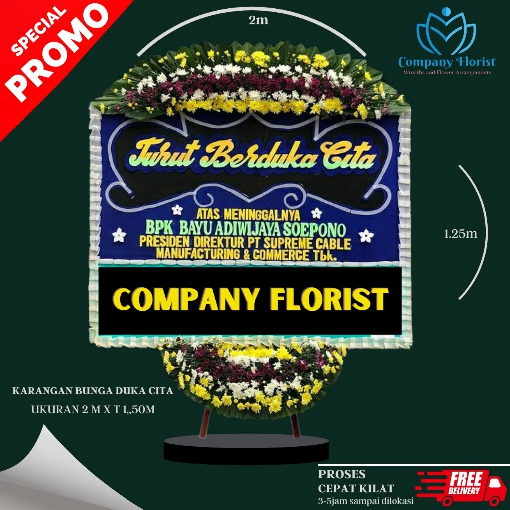 Papan Bunga Ucapan Turut Berduka Cita – Company Florist